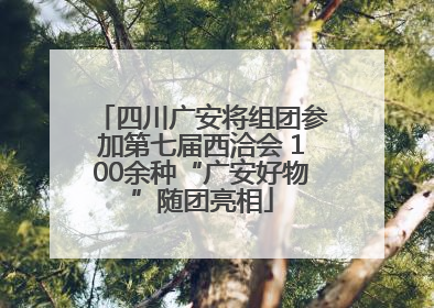 四川广安将组团参加第七届西洽会 100余种“广安好物”随团亮相