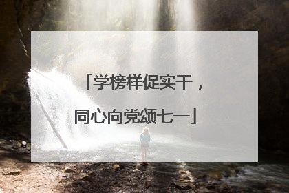 学榜样促实干，同心向党颂七一