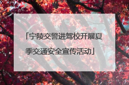 宁陵交警进驾校开展夏季交通安全宣传活动