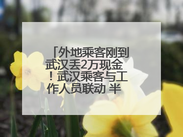 外地乘客刚到武汉丢2万现金！武汉乘客与工作人员联动 半小时完璧归赵