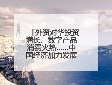 外资对华投资增长、数字产品消费火热……中国经济加力发展动力强劲