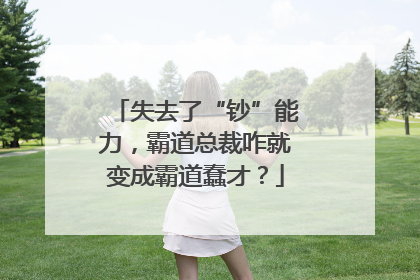 失去了“钞”能力，霸道总裁咋就变成霸道蠢才？