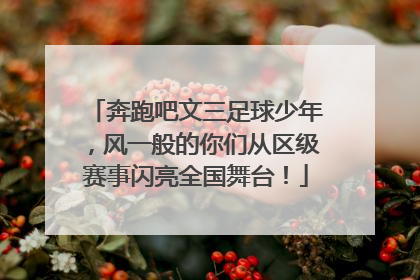 奔跑吧文三足球少年，风一般的你们从区级赛事闪亮全国舞台！
