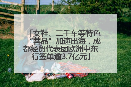 女鞋、二手车等特色“蓉品”加速出海，成都经贸代表团欧洲中东行签单逾3.7亿元