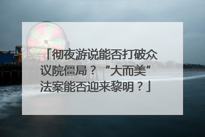 彻夜游说能否打破众议院僵局？“大而美”法案能否迎来黎明？