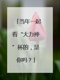当年一起看“大力神”杯的，是你吗？