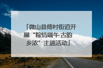 微山县傅村街道开展“粽情端午·古韵乡浓”主题活动