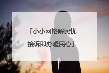 小小网格解民忧 接诉即办暖民心