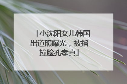 小沈阳女儿韩国出道照曝光，被指撞脸孔孝真