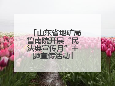 山东省地矿局鲁南院开展“民法典宣传月”主题宣传活动