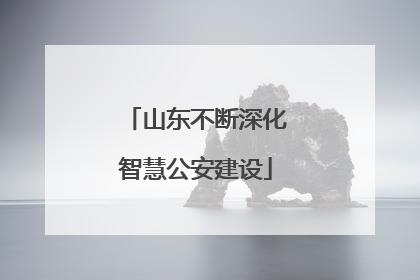 山东不断深化智慧公安建设