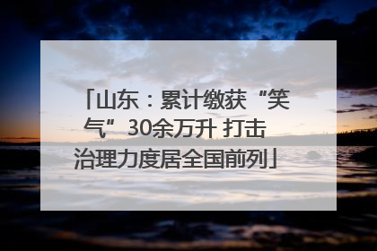 山东：累计缴获“笑气”30余万升 打击治理力度居全国前列