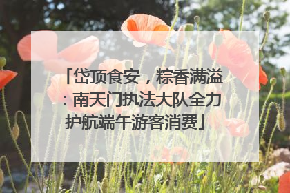 岱顶食安，粽香满溢：南天门执法大队全力护航端午游客消费