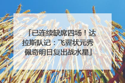 已连续缺席四场！达拉斯队记：飞翼状元秀佩奇明日复出战水星