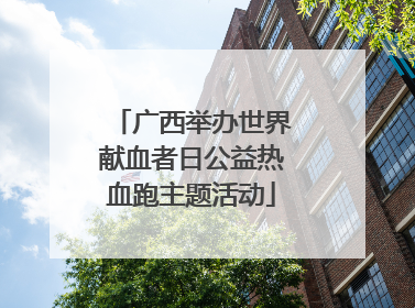 广西举办世界献血者日公益热血跑主题活动