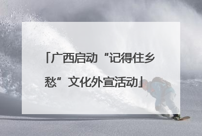 广西启动“记得住乡愁”文化外宣活动