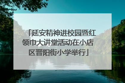 延安精神进校园暨红领巾大讲堂活动在小店区晋阳街小学举行