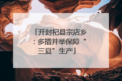 开封杞县宗店乡：多措并举保障“三夏”生产