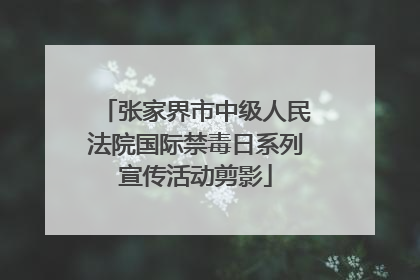 张家界市中级人民法院国际禁毒日系列宣传活动剪影