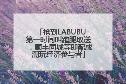 抢到LABUBU第一时间叫跑腿取送，顺丰同城等即配成潮玩经济参与者