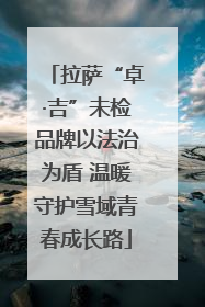 拉萨“卓·吉”未检品牌以法治为盾 温暖守护雪域青春成长路