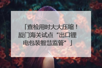 查检用时大大压缩！厦门海关试点“出口锂电包装智慧监管”