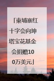 柬埔寨红十字会向坤塔宝花基金会捐赠100万美元