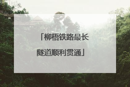 柳梧铁路最长隧道顺利贯通