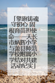 擎旗铸魂守初心 固根育苗担使命——天长市炳辉小学与萧县师范学校附属小学结对共建活动纪实