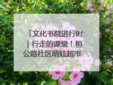 文化书院进行时｜行走的课堂！桓公路社区萌娃超市探索之旅