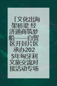 文化出海架桥梁 经济通商筑梦船——自贸区开封片区承办2025年匈牙利文旅交流对接活动专场
