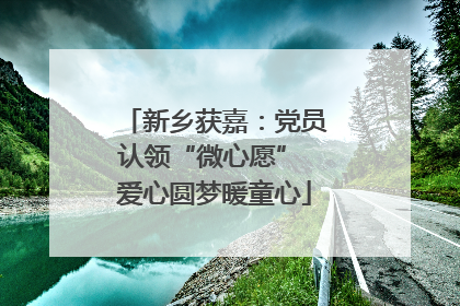 新乡获嘉：党员认领“微心愿” 爱心圆梦暖童心