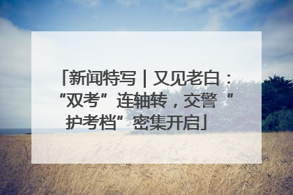 新闻特写｜又见老白：“双考”连轴转，交警“护考档”密集开启