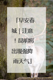 早安春城｜注意！昆明将出现强降雨天气