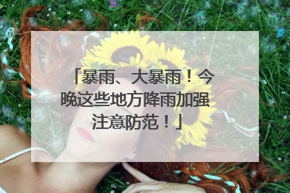 暴雨、大暴雨！今晚这些地方降雨加强 注意防范！