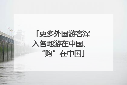更多外国游客深入各地游在中国、“购”在中国