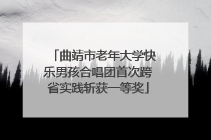 曲靖市老年大学快乐男孩合唱团首次跨省实践斩获一等奖