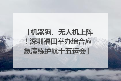 机器狗、无人机上阵！深圳福田举办综合应急演练护航十五运会