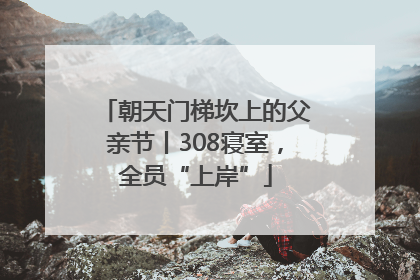 朝天门梯坎上的父亲节丨308寝室，全员“上岸”