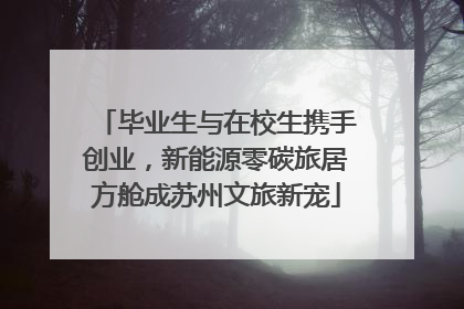 毕业生与在校生携手创业，新能源零碳旅居方舱成苏州文旅新宠