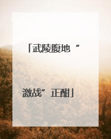 武陵腹地“激战”正酣