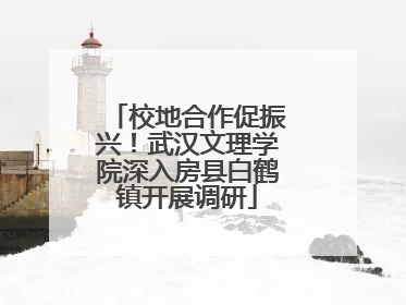 校地合作促振兴！武汉文理学院深入房县白鹤镇开展调研