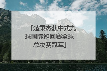 楚秉杰获中式九球国际巡回赛全球总决赛冠军