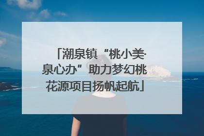 潮泉镇“桃小美·泉心办”助力梦幻桃花源项目扬帆起航