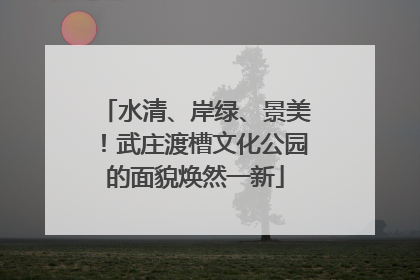 水清、岸绿、景美！武庄渡槽文化公园的面貌焕然一新