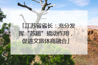 江苏省省长：充分发挥“苏超”撬动作用，促进文旅体商融合