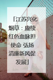 江苏兴化烟草：赓续红色血脉担使命 弘扬清廉新风促发展