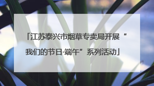 江苏泰兴市烟草专卖局开展“我们的节日·端午”系列活动