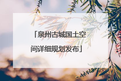 泉州古城国土空间详细规划发布
