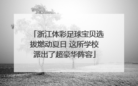 浙江体彩足球宝贝选拔燃动夏日 这所学校派出了超豪华阵容